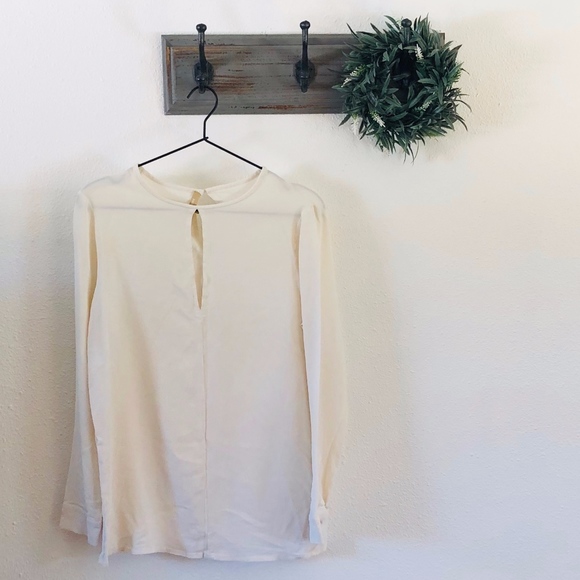 Michael Kors Collection Tops - MIchael Kors Collection Cream Crepe Silk Blouse 14